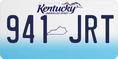 KY license plate 941JRT