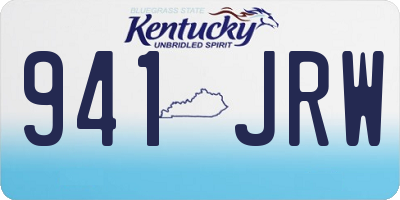 KY license plate 941JRW