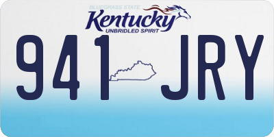 KY license plate 941JRY