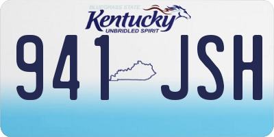KY license plate 941JSH