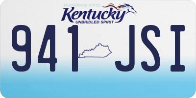 KY license plate 941JSI