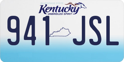 KY license plate 941JSL