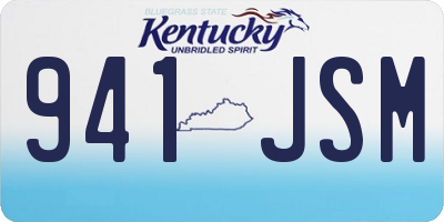 KY license plate 941JSM