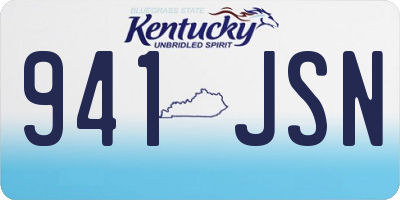KY license plate 941JSN