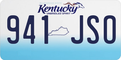 KY license plate 941JSO
