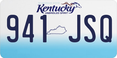 KY license plate 941JSQ