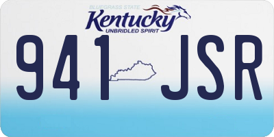 KY license plate 941JSR