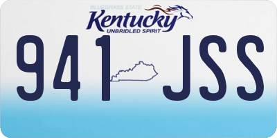 KY license plate 941JSS