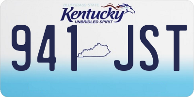 KY license plate 941JST