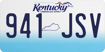 KY license plate 941JSV