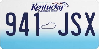 KY license plate 941JSX