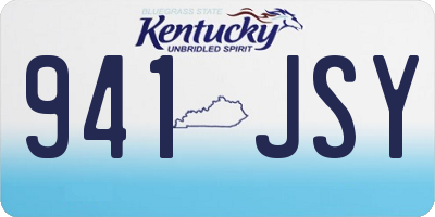 KY license plate 941JSY