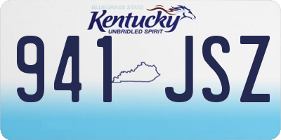 KY license plate 941JSZ