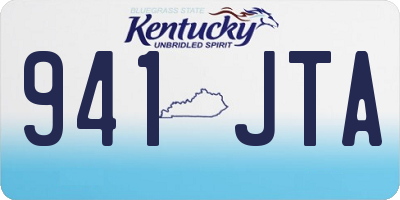 KY license plate 941JTA