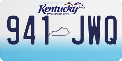 KY license plate 941JWQ