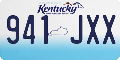 KY license plate 941JXX