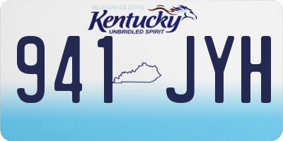 KY license plate 941JYH
