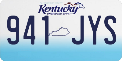 KY license plate 941JYS