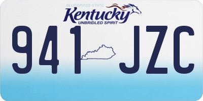 KY license plate 941JZC