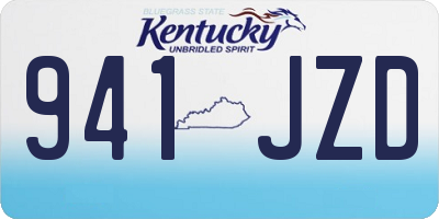 KY license plate 941JZD
