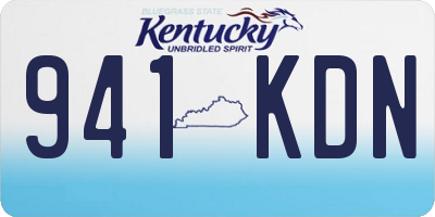 KY license plate 941KDN