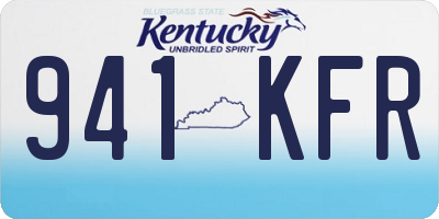 KY license plate 941KFR