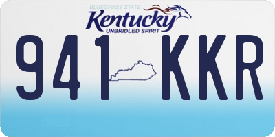 KY license plate 941KKR