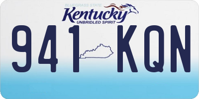 KY license plate 941KQN