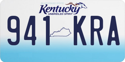 KY license plate 941KRA