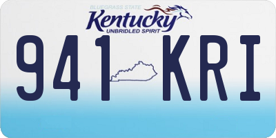 KY license plate 941KRI