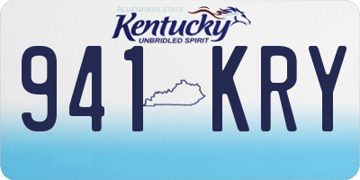KY license plate 941KRY