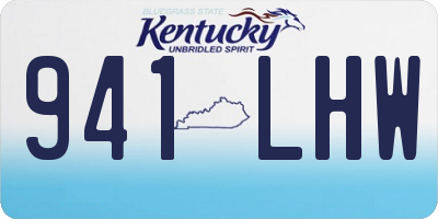 KY license plate 941LHW
