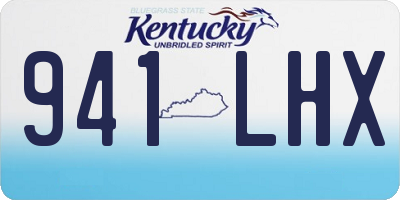 KY license plate 941LHX