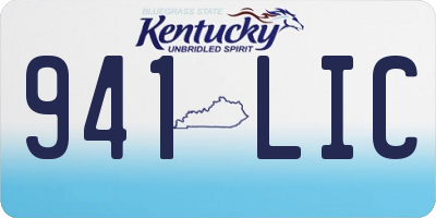 KY license plate 941LIC