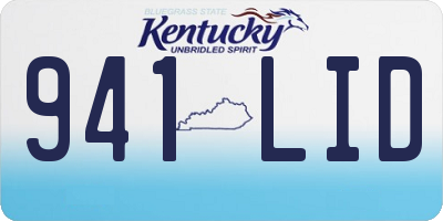 KY license plate 941LID