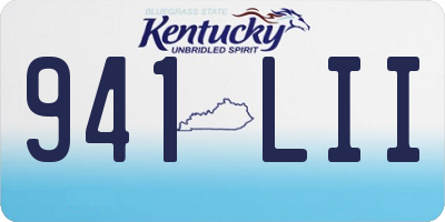 KY license plate 941LII