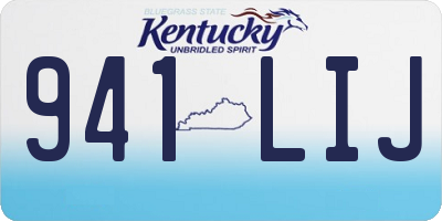 KY license plate 941LIJ