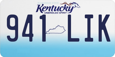 KY license plate 941LIK