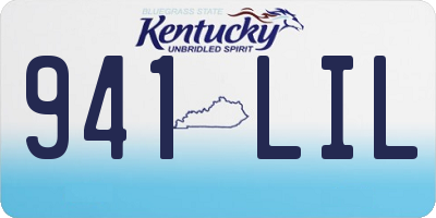 KY license plate 941LIL
