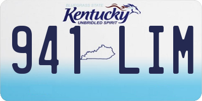 KY license plate 941LIM