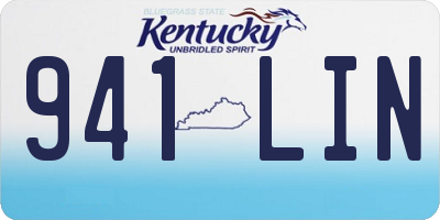 KY license plate 941LIN