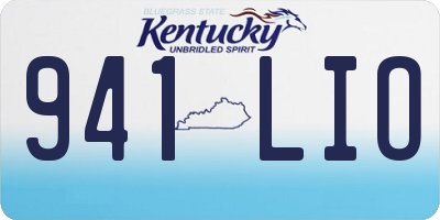 KY license plate 941LIO