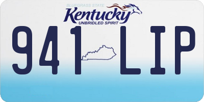 KY license plate 941LIP
