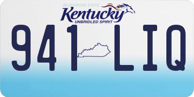 KY license plate 941LIQ