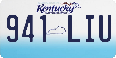 KY license plate 941LIU