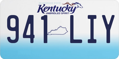 KY license plate 941LIY
