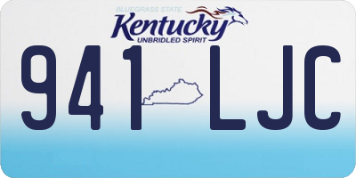 KY license plate 941LJC