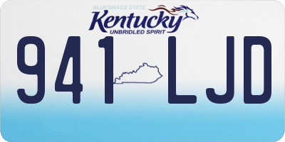 KY license plate 941LJD