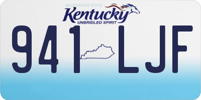 KY license plate 941LJF