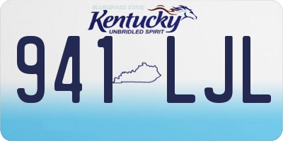 KY license plate 941LJL